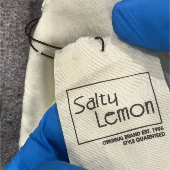 Salty Lemon Cream Cotton Gauze Mini Dress M New Frayed Seams Beachcore  Nautical - Picture 7 of 7